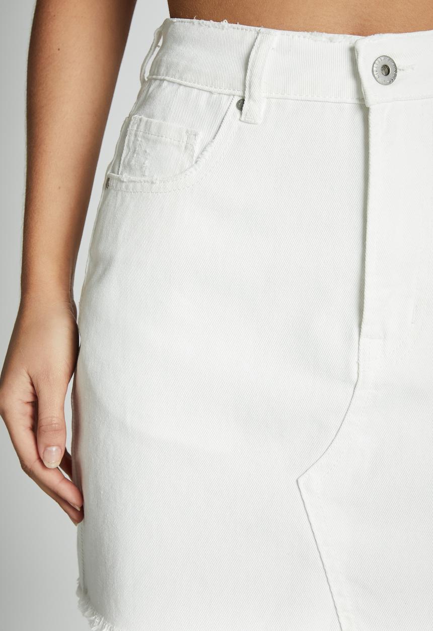 Cotton On - The classic denim skirt - white