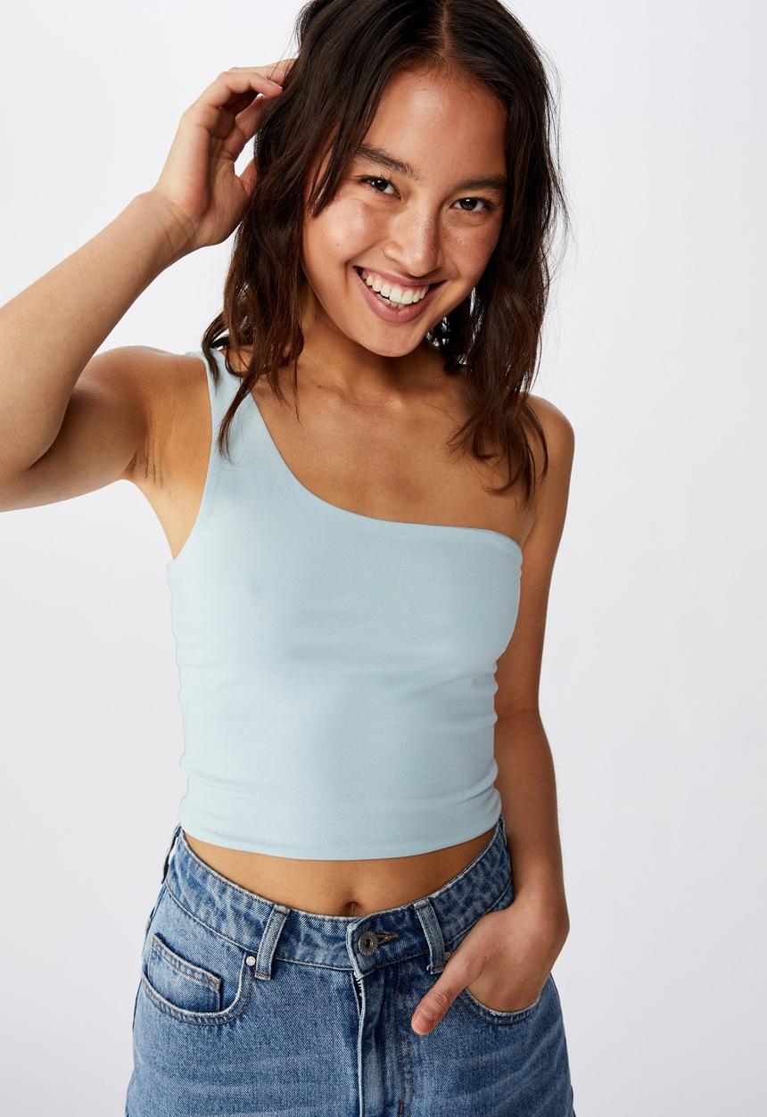 Cotton On - One shoulder sleevelss top - blue