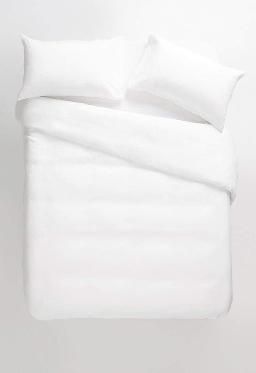Sheraton Textiles - 100% Linen duvet cover set - white