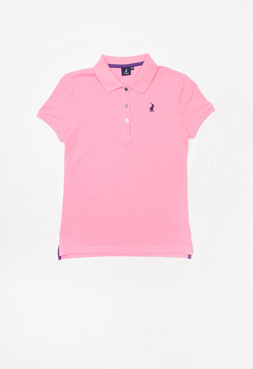POLO - Girls Nina short sleeve golfer - pink