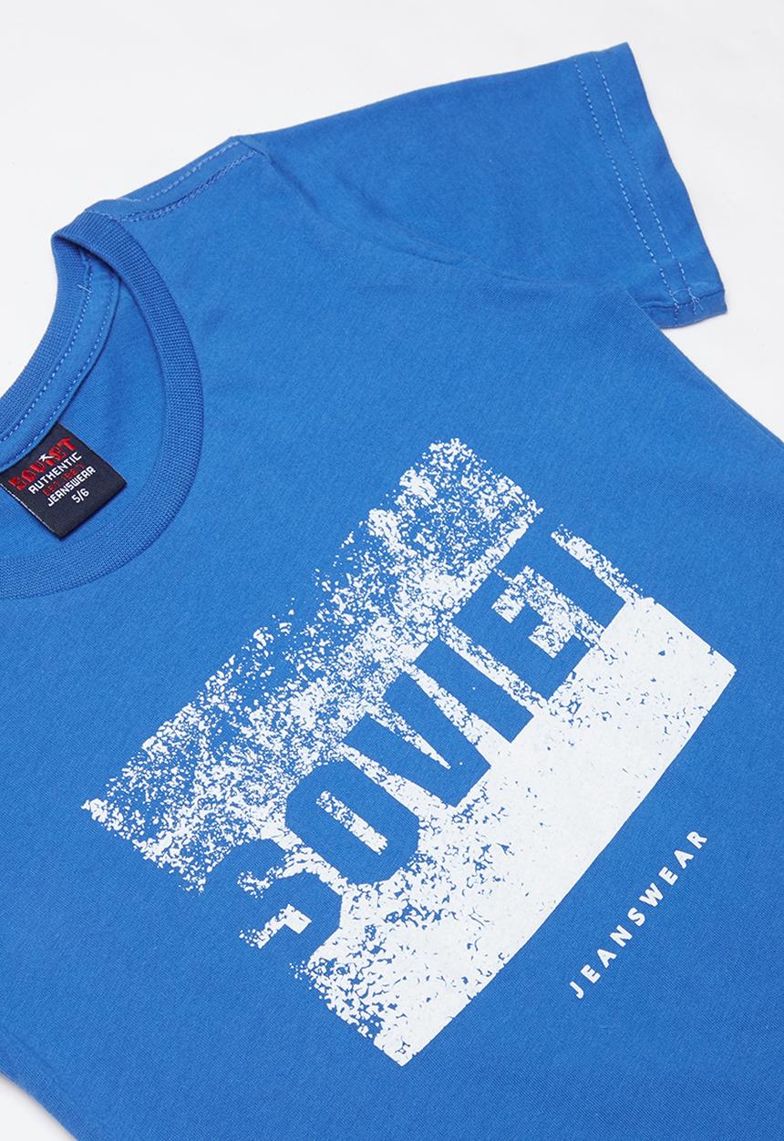 SOVIET - Boys logo tee - blue