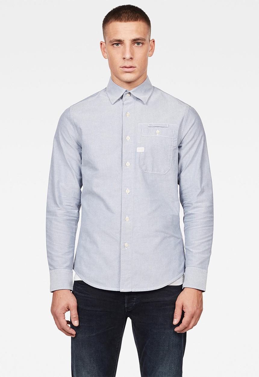 G-STAR - Brimstum slim shirts - blue & white