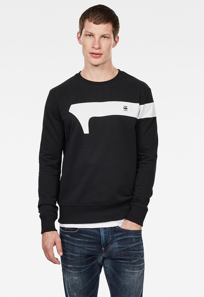 G-STAR - Graphic long sleeve sweats - black
