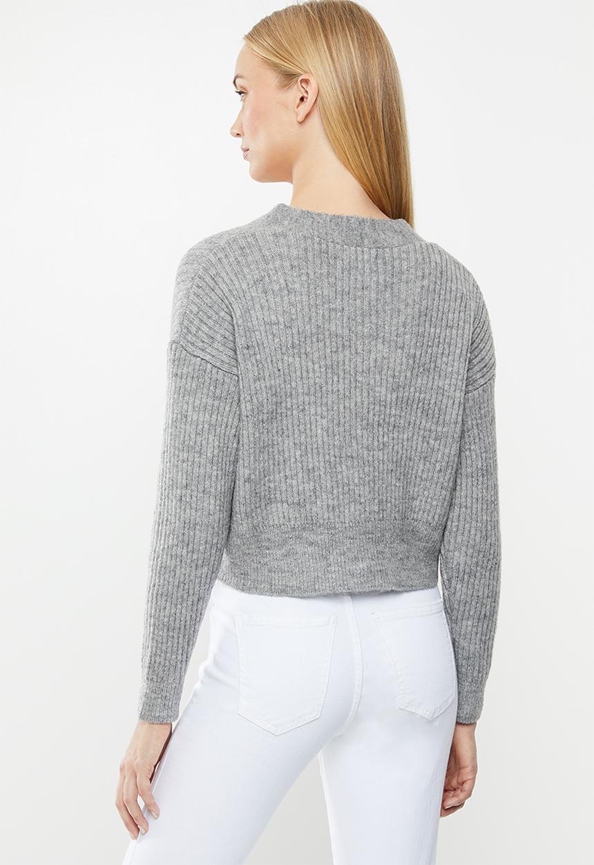 Cotton On - Luxe cropped cardigan - grey