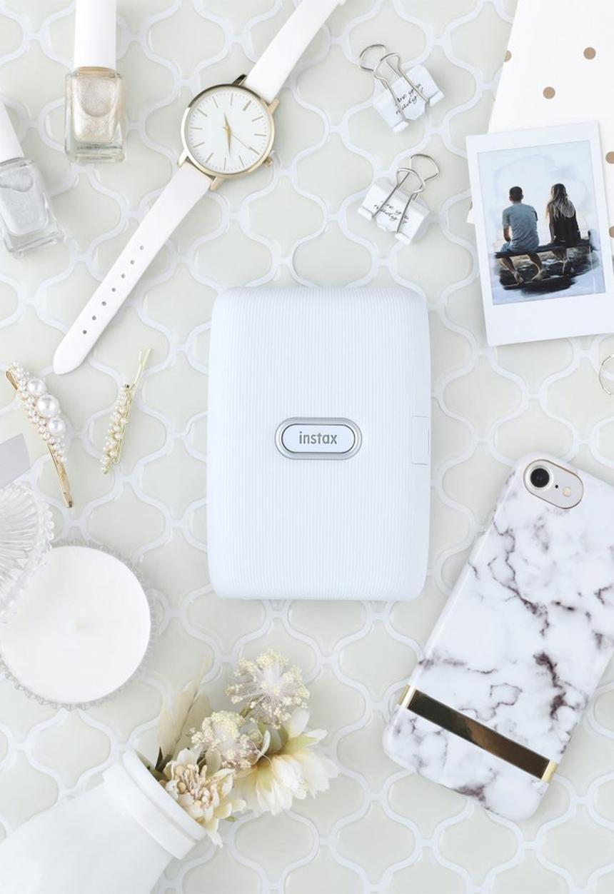 Fujifilm - Instax link mini printer - ash white