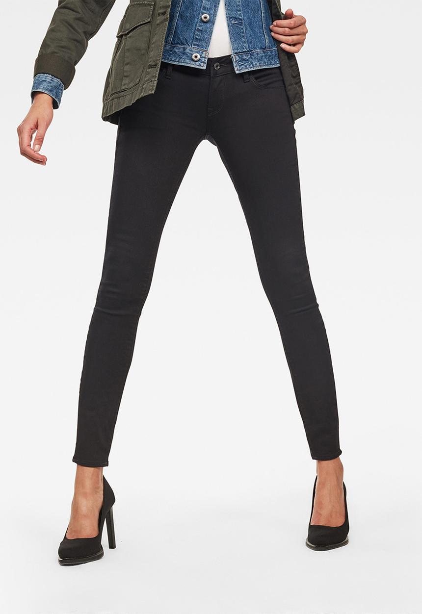 G-STAR - 3301 deconst low skinny jean - black