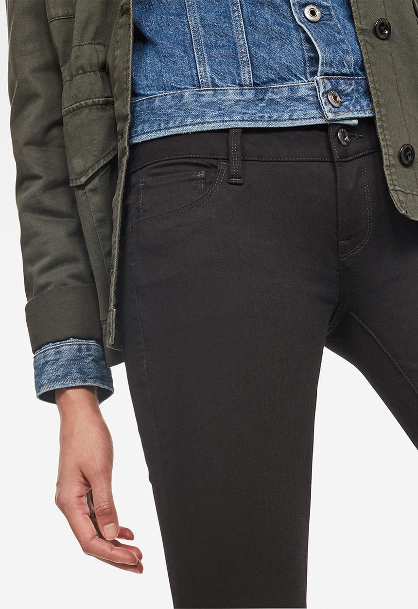 G-STAR - 3301 deconst low skinny jean - black