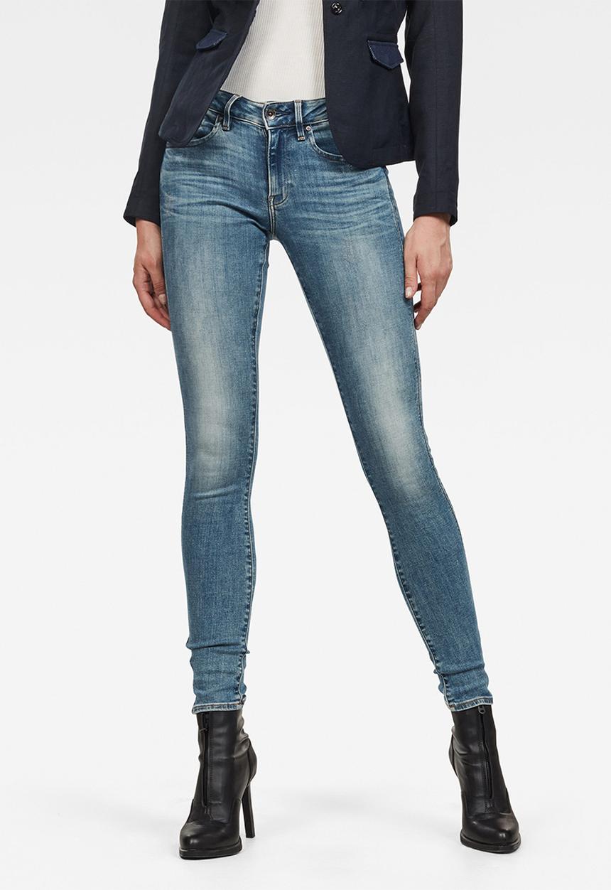 G-STAR - Midge zip mid skinny jeans - blue