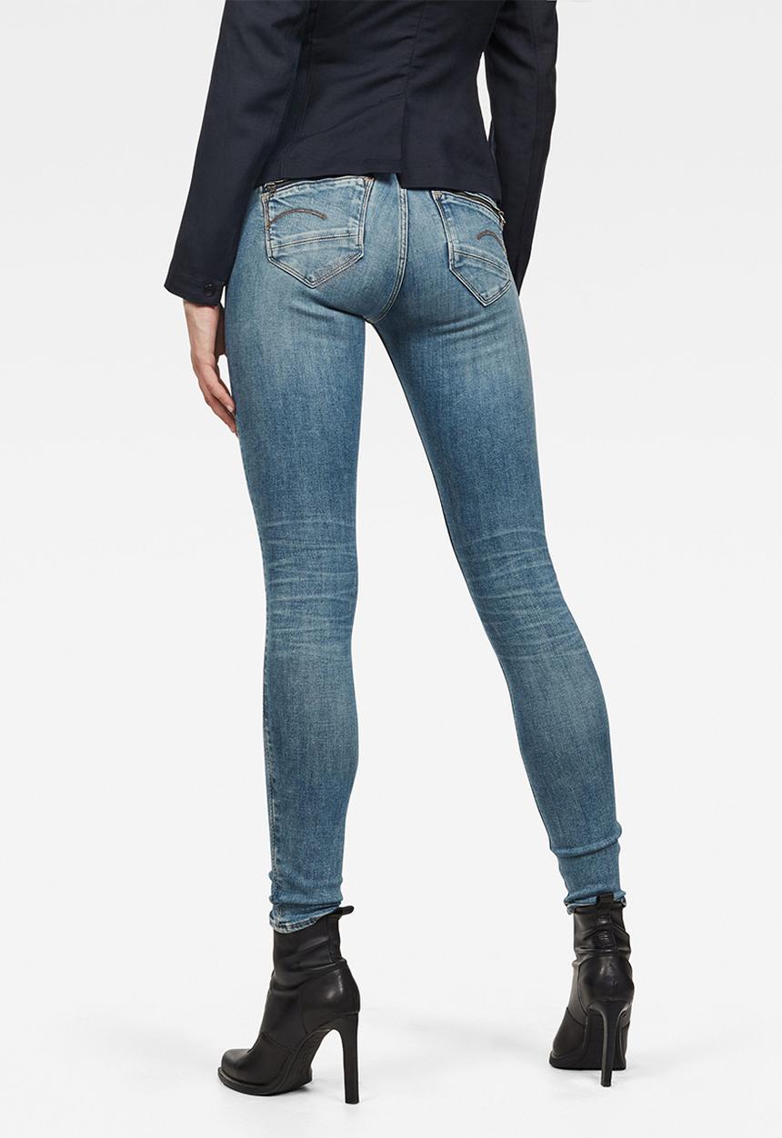 G-STAR - Midge zip mid skinny jeans - blue