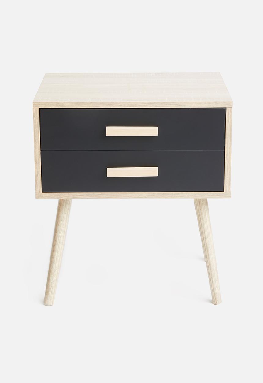 Sixth Floor - Alva pedestal - black & natural