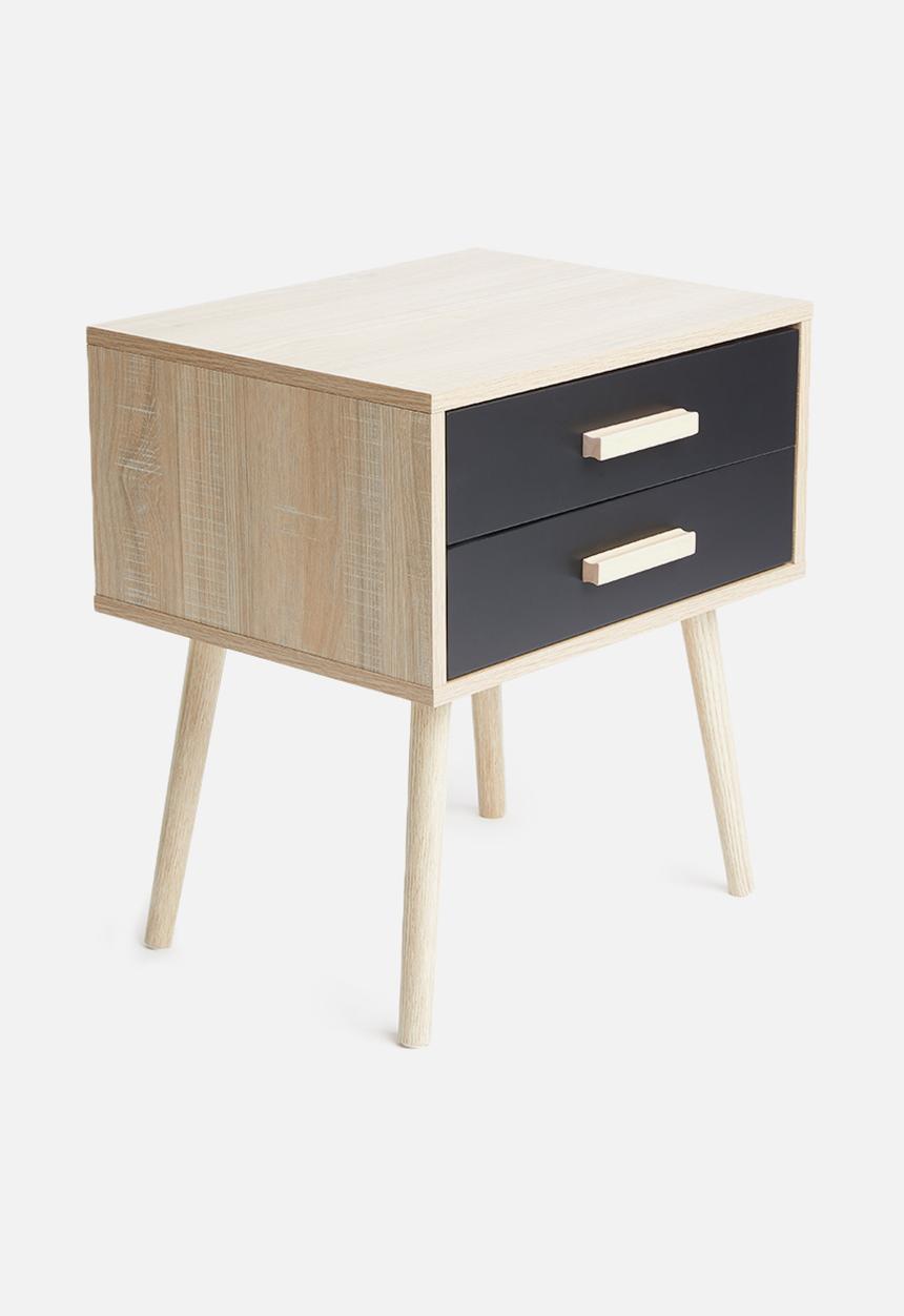Sixth Floor - Alva pedestal - black & natural