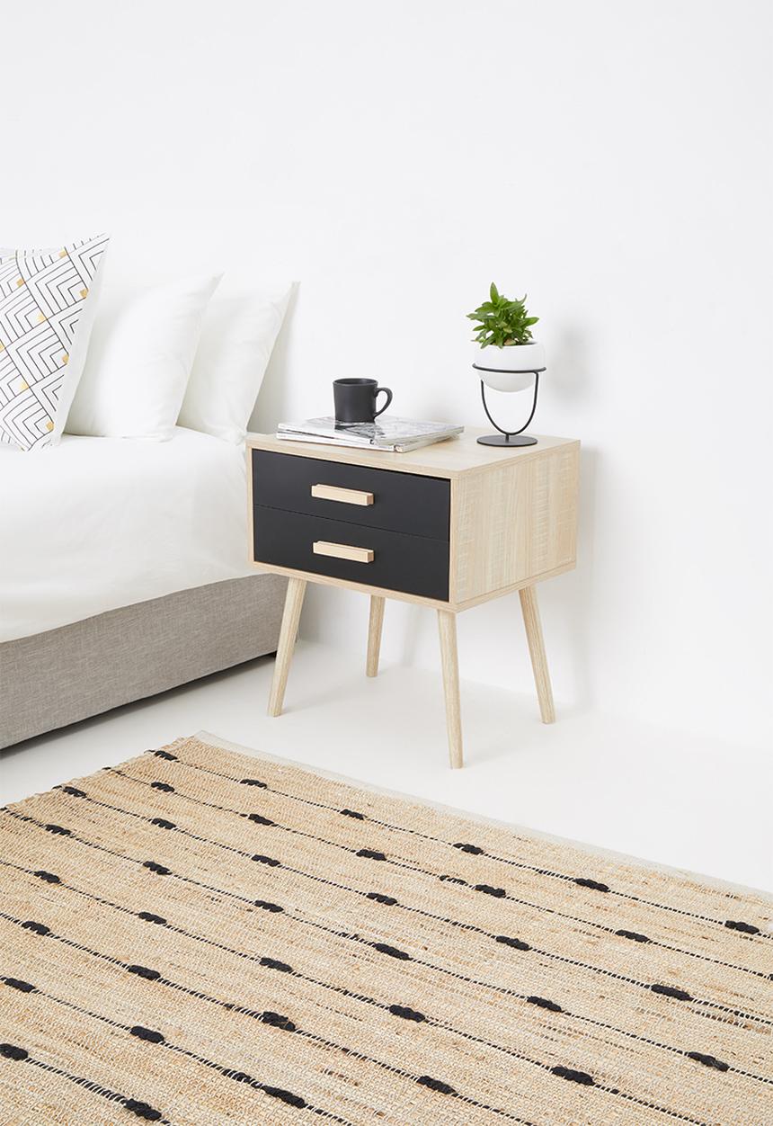 Sixth Floor - Alva pedestal - black & natural