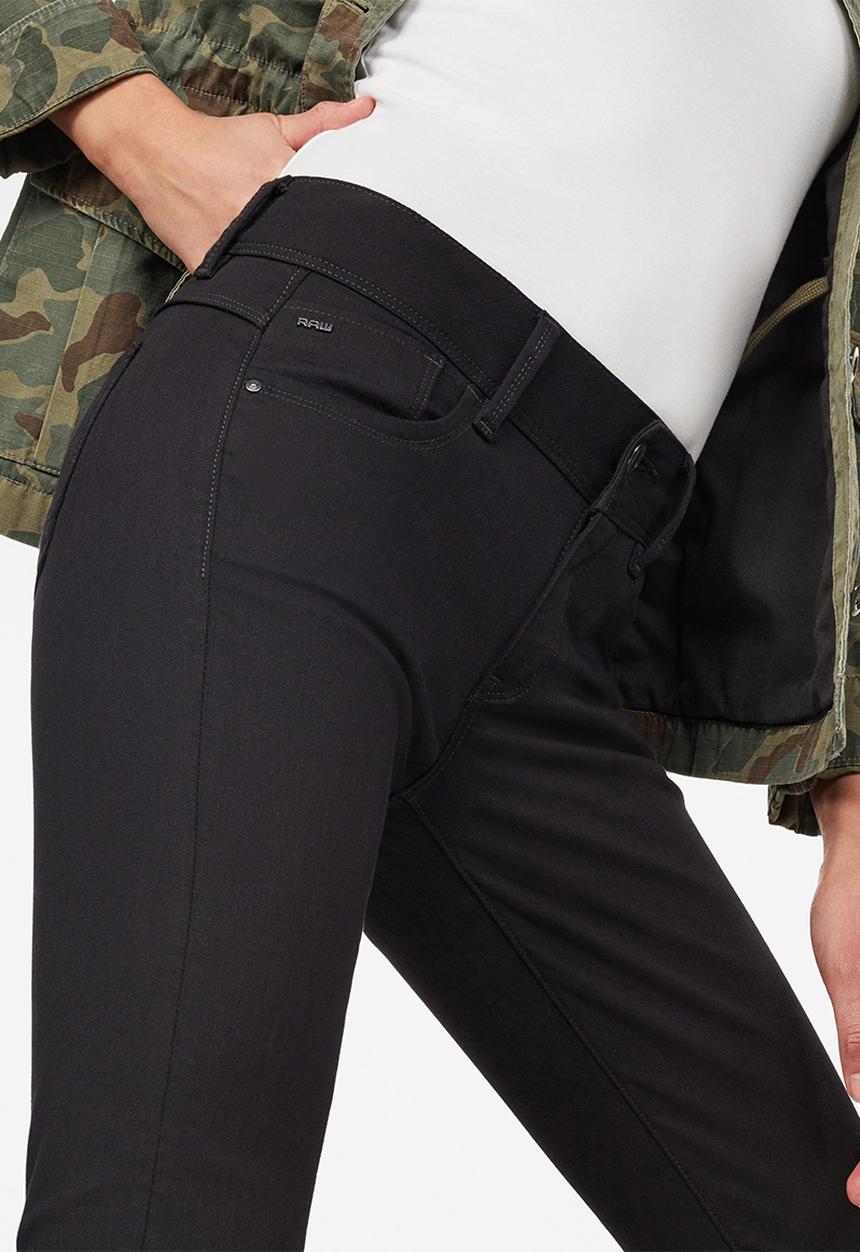 G-STAR - Lynn zip mid skinny ankle jean - black