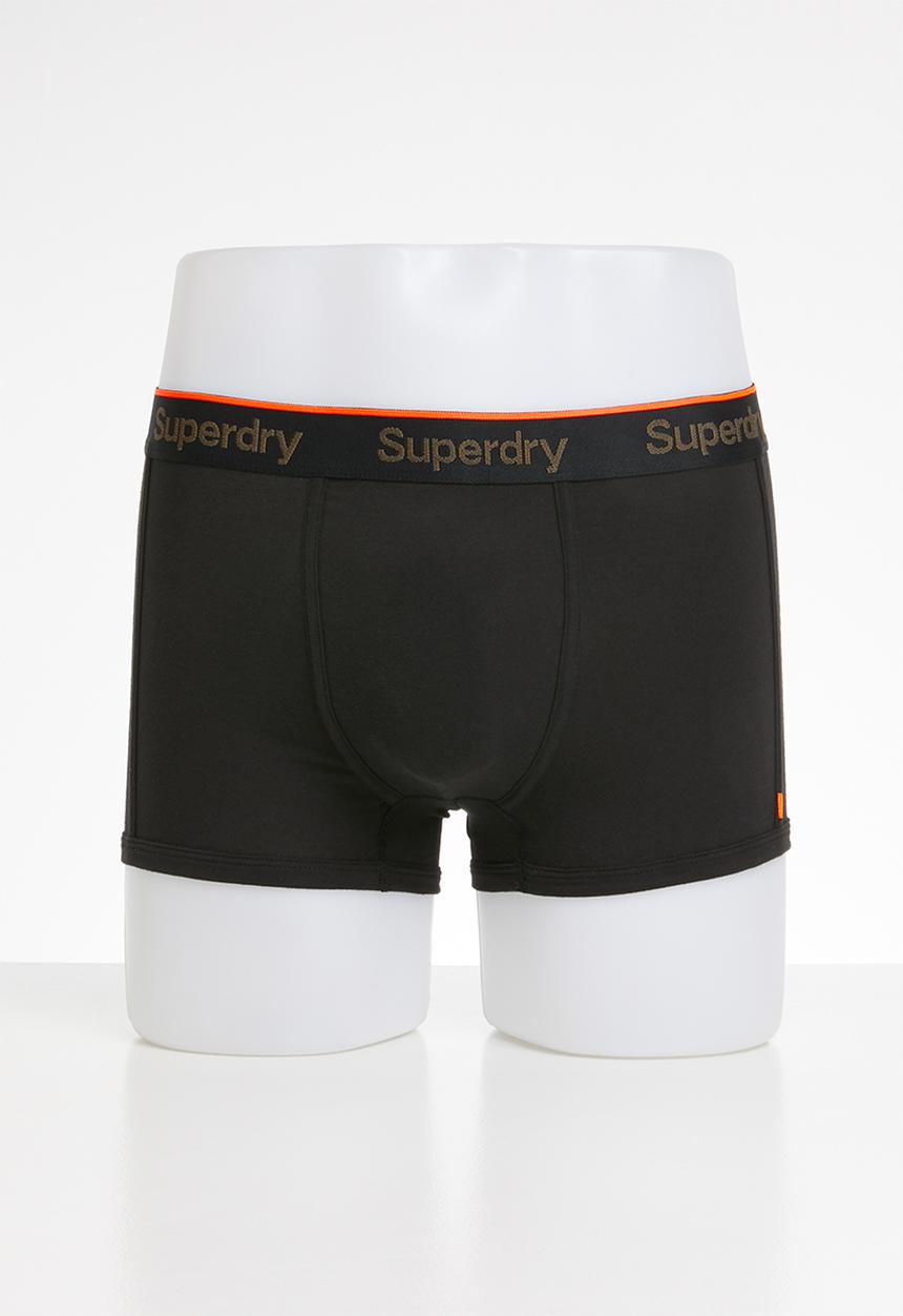 Superdry. - Orange label sport 3 pack trunks - black