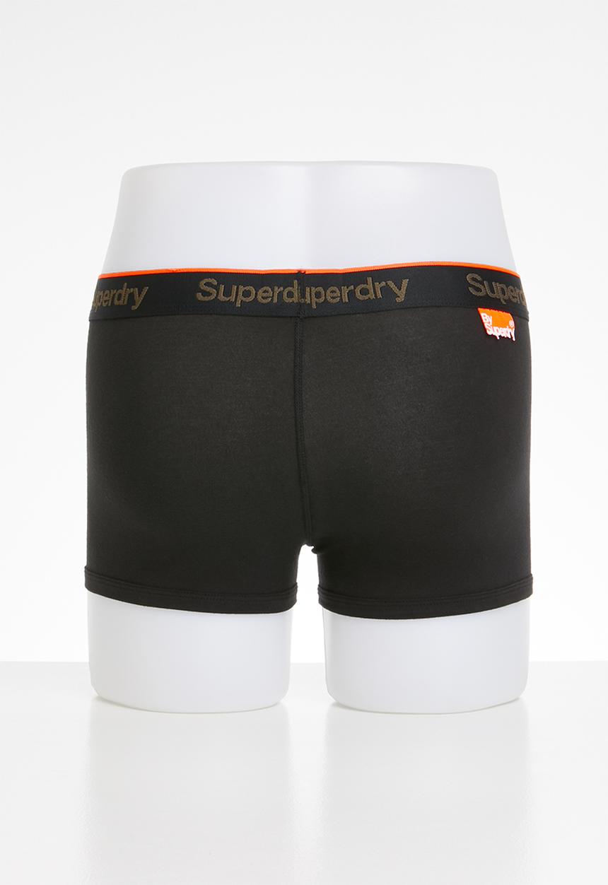 Superdry. - Orange label sport 3 pack trunks - black