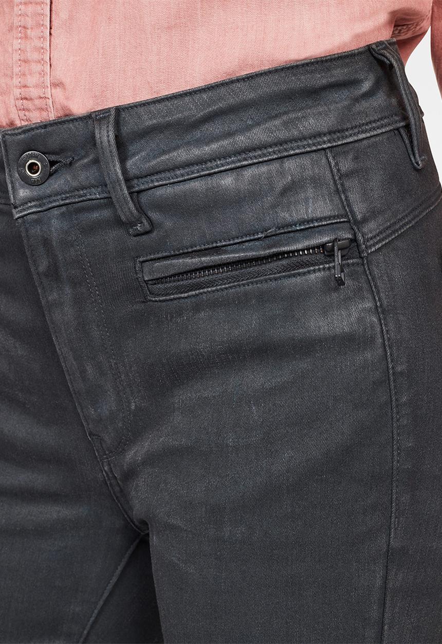 G-STAR - Ashtix zip high super skinny ankle jeans - charcoal