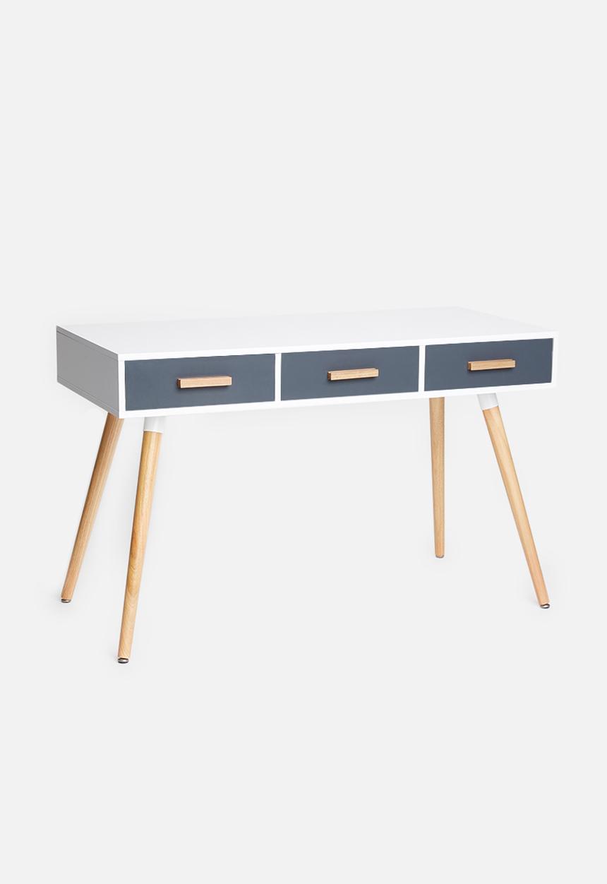 Sixth Floor - Alva desk - grey & white