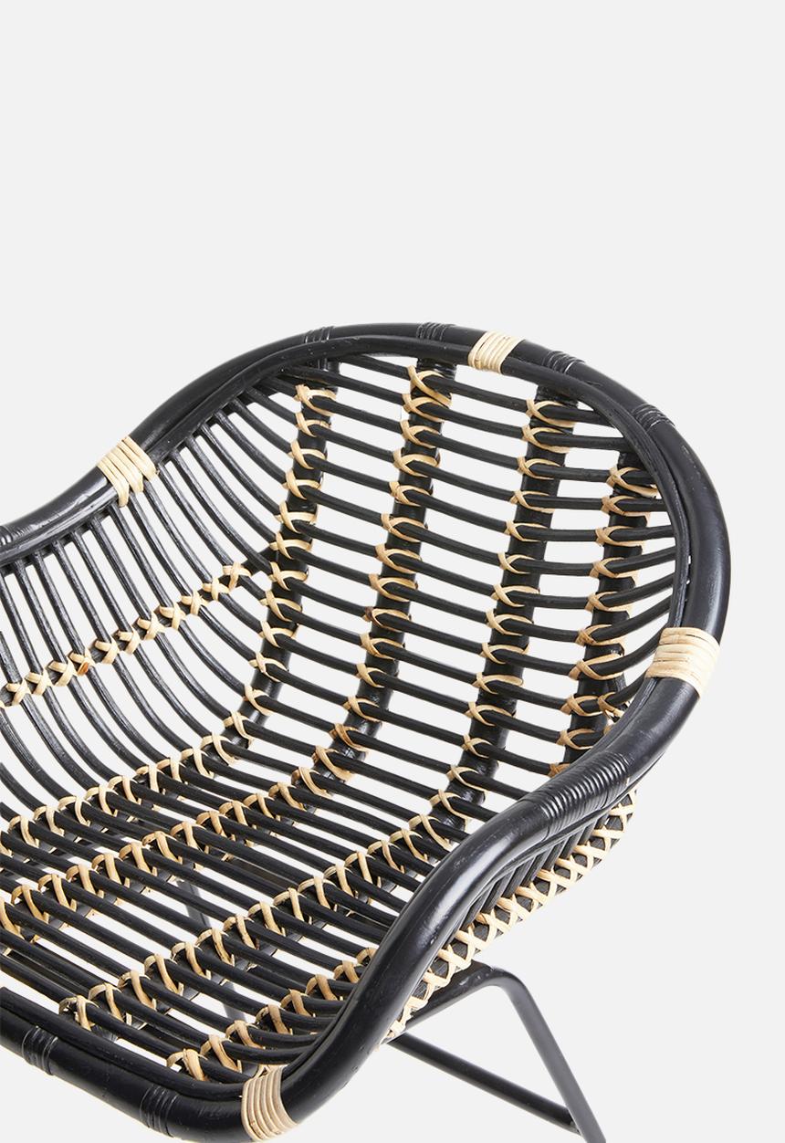 Sixth Floor - Rattan armchair - black
