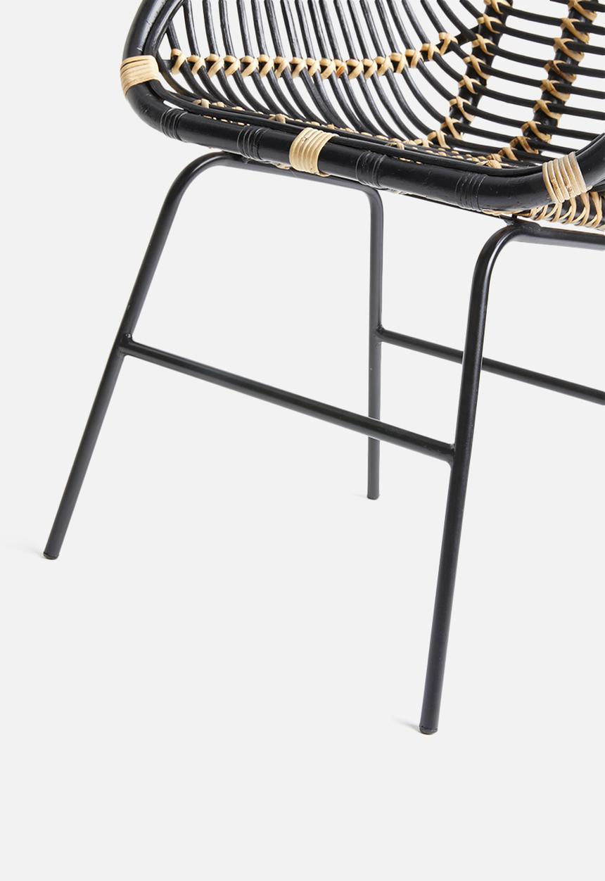 Sixth Floor - Rattan armchair - black