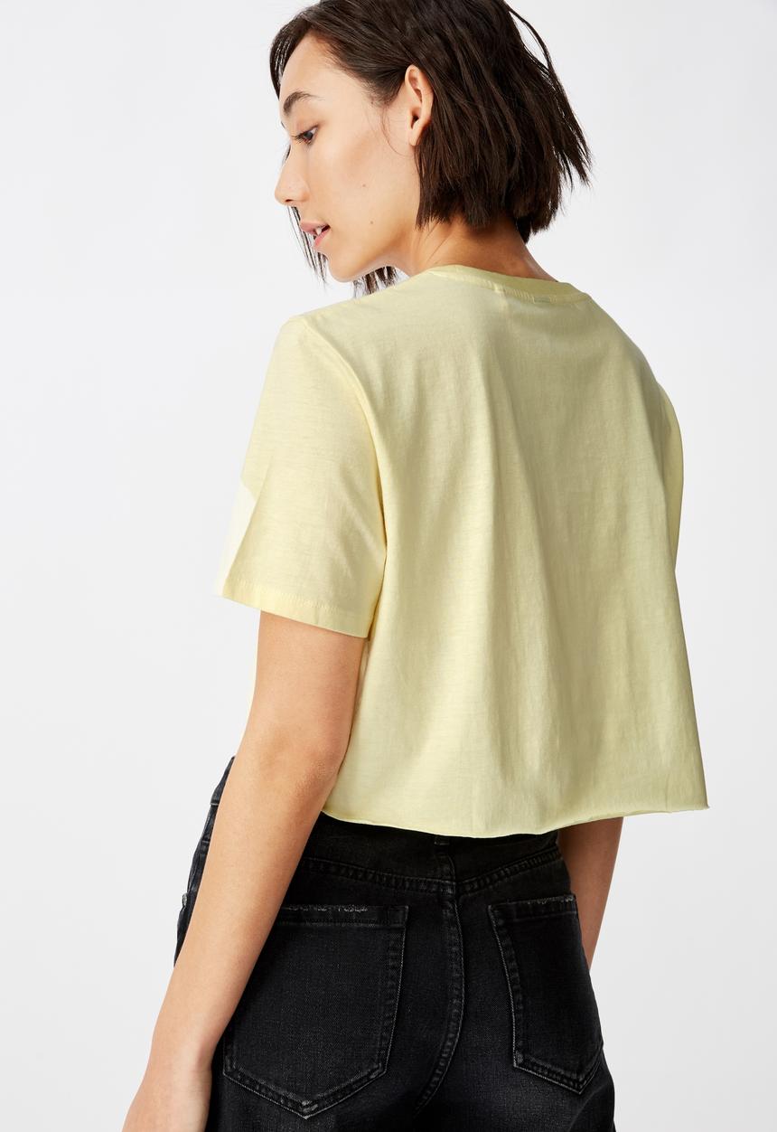 Factorie - Short sleeve raw edge - yellow 