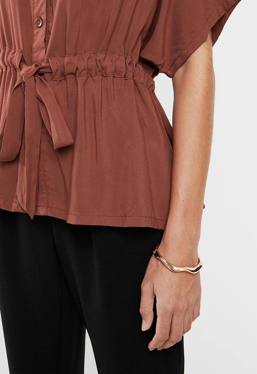edit - Short sleeve button through - rust
