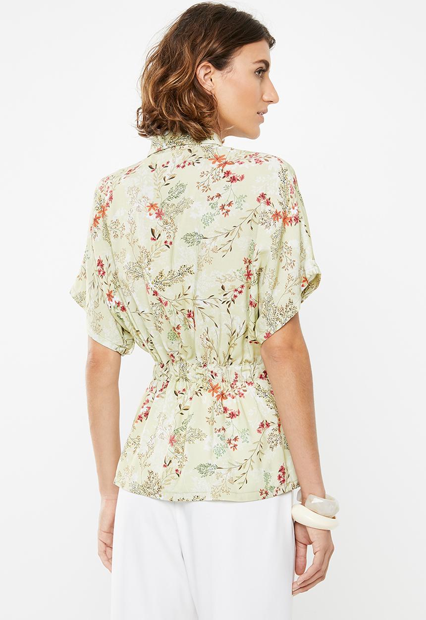 edit - Short sleeve button through - multi