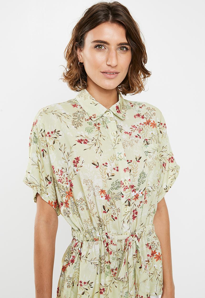 edit - Short sleeve button through - multi