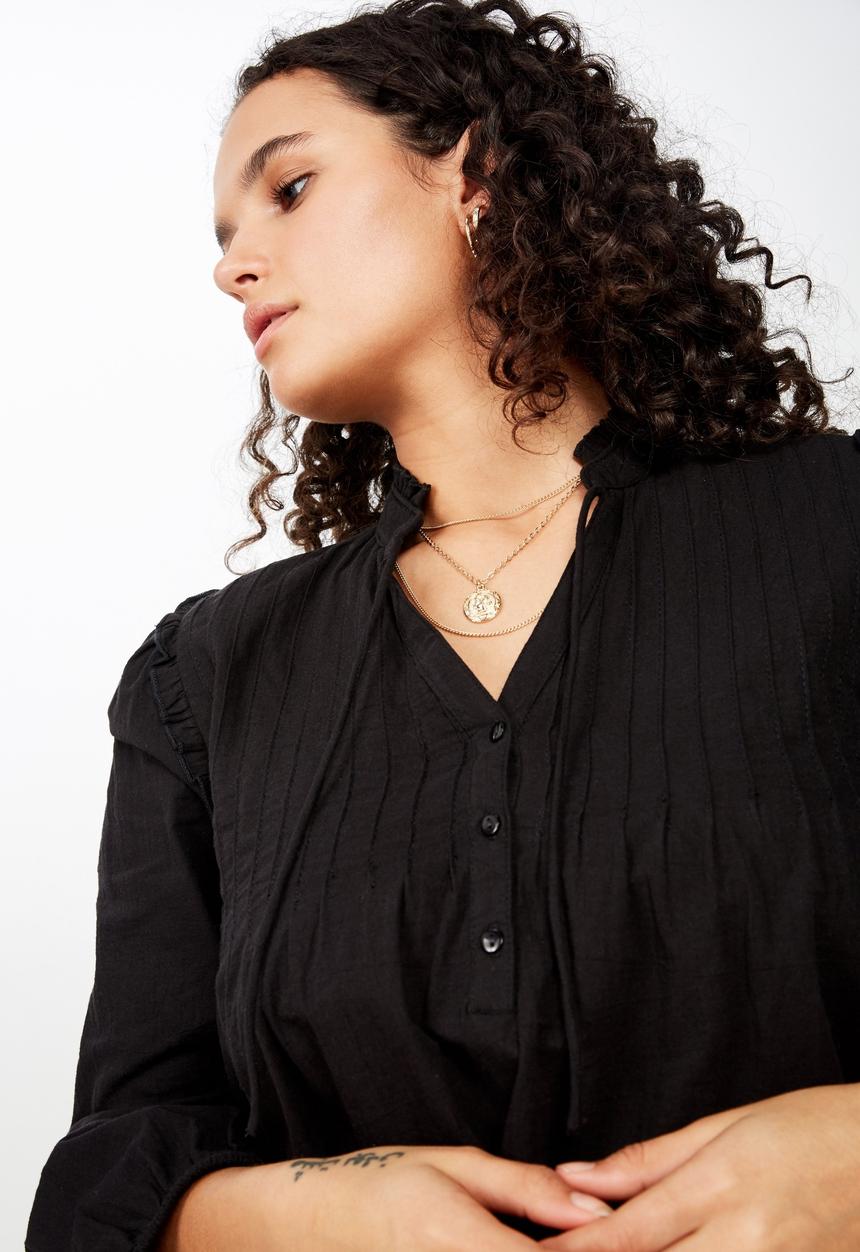 Cotton On - Casey blouson sleeve blouse - black