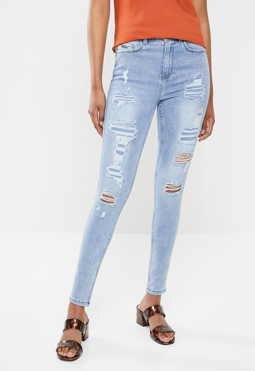 SISSY BOY - Axel skinny with rip detail - blue
