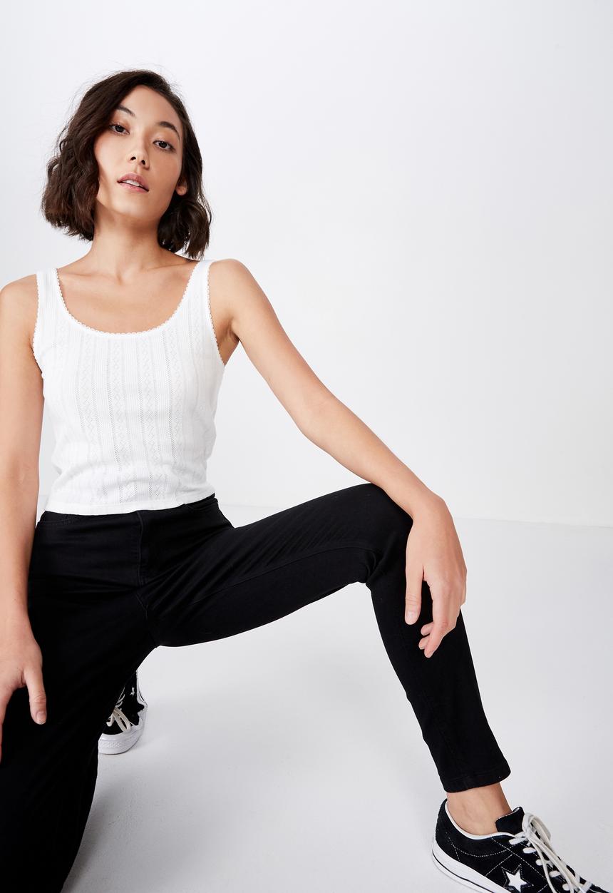 Factorie - Pointelle tank top - white