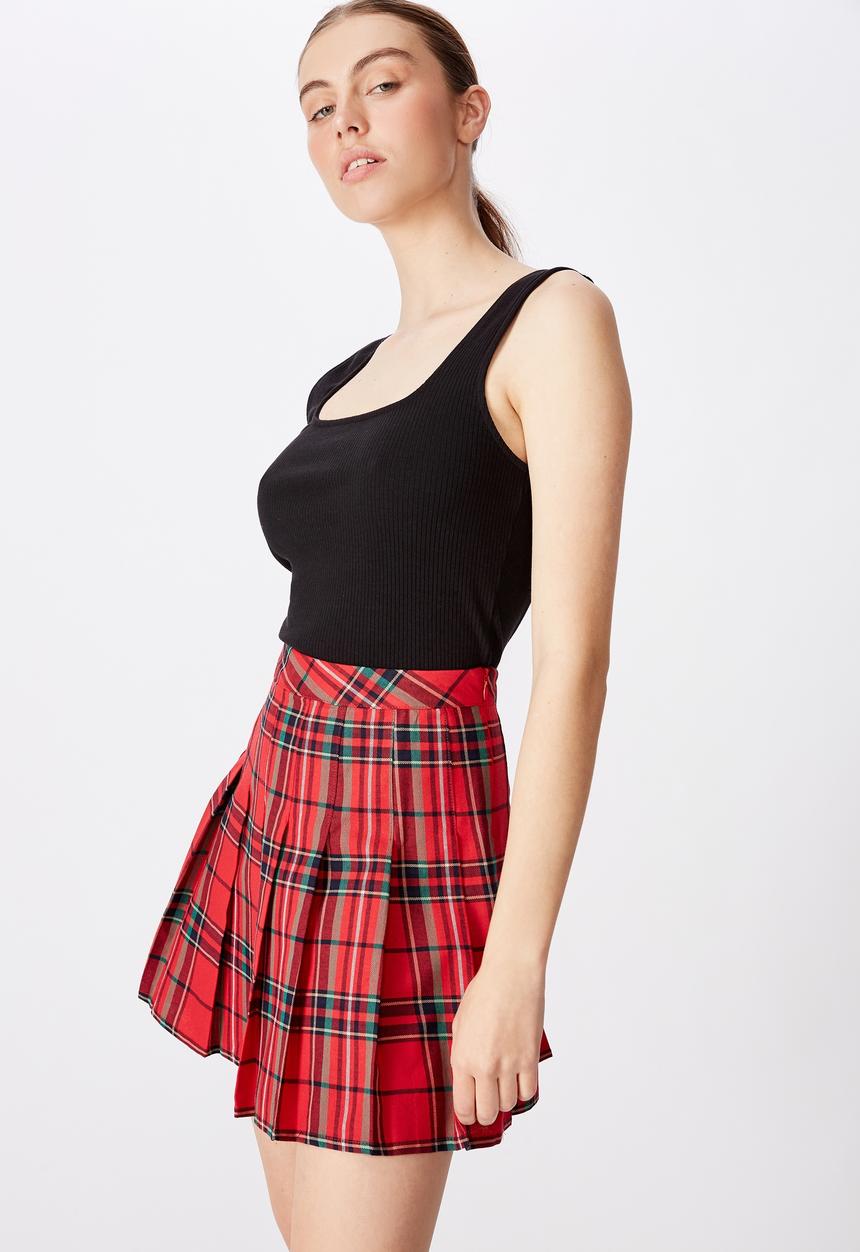Factorie - Pleated skirt - red