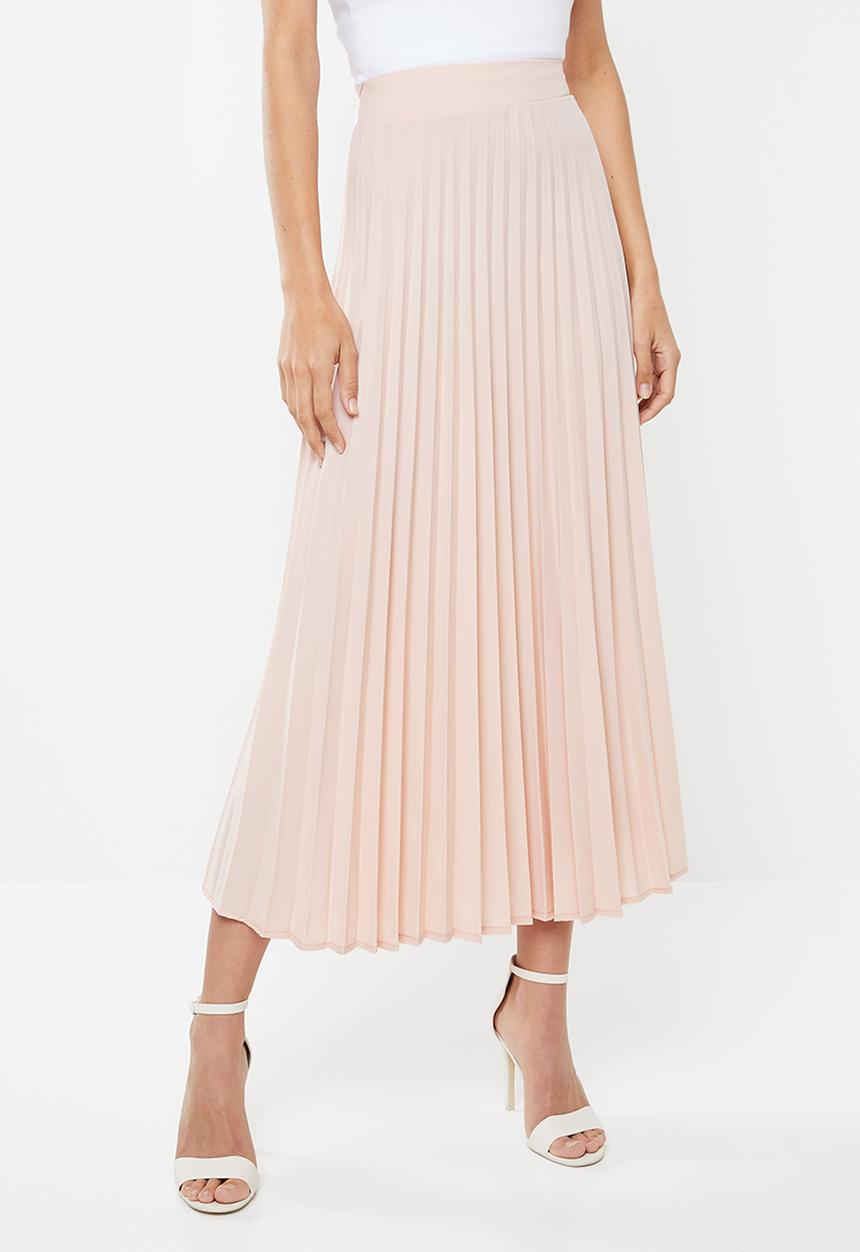 edit - Pleated maxi skirt - pink
