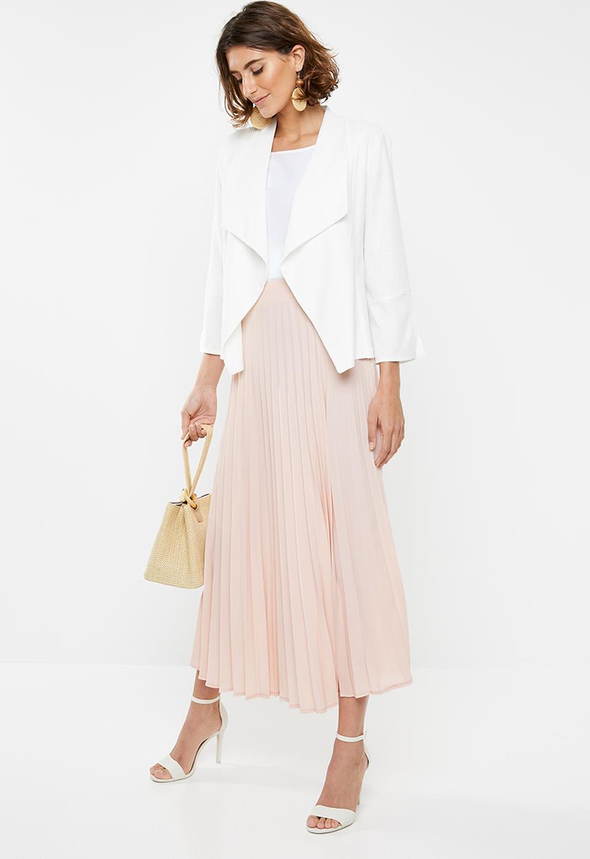 edit - Pleated maxi skirt - pink