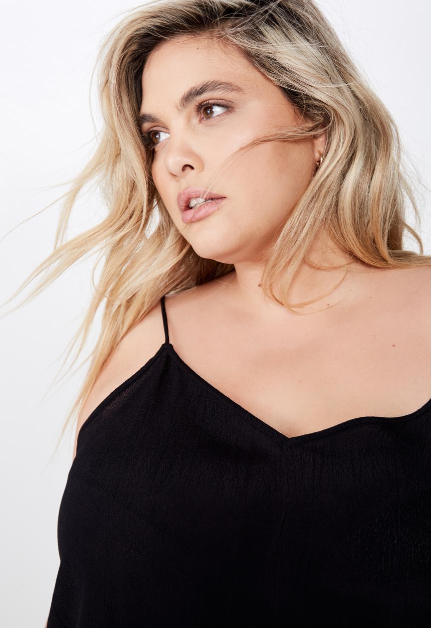 Cotton On - Curve astrid cami - black