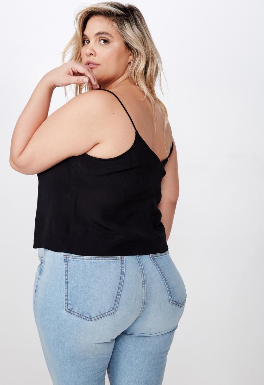 Cotton On - Curve astrid cami - black