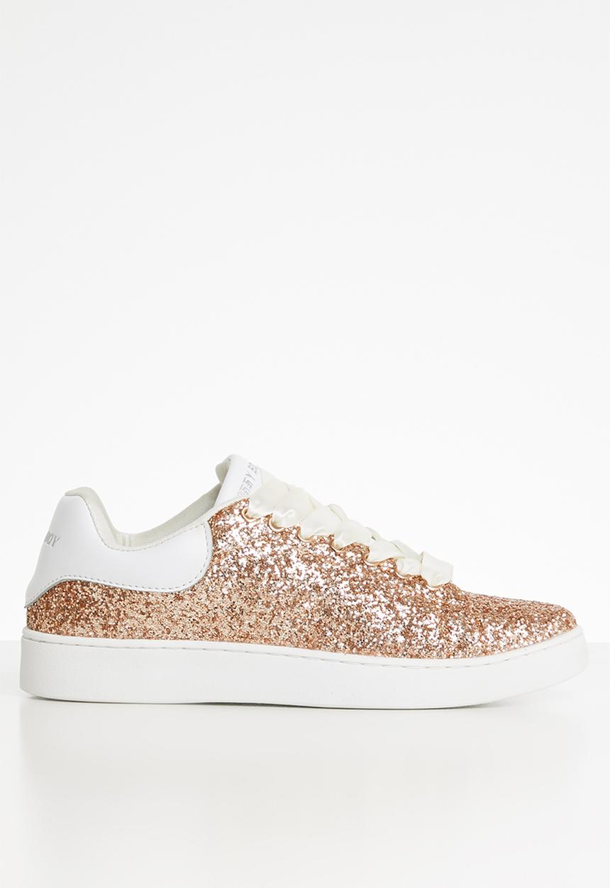 SISSY BOY - Glitter flatform sneaker - gold