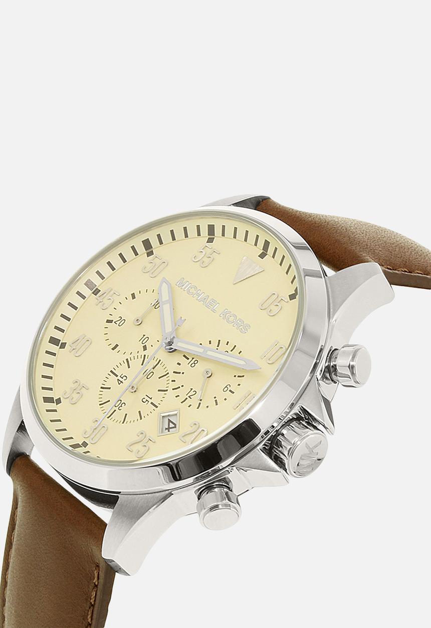 Michael Kors - Analog watch 0 jwl leather strap - dark brown