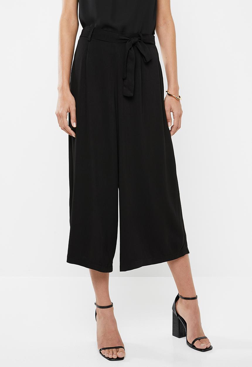 edit - Paperbag culotte - black