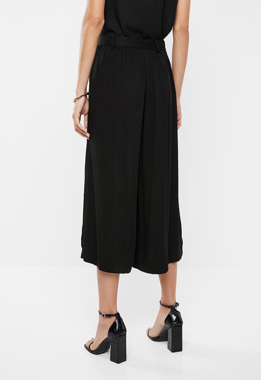 edit - Paperbag culotte - black