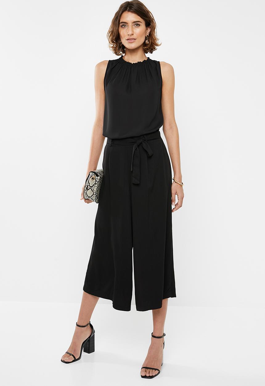 edit - Paperbag culotte - black