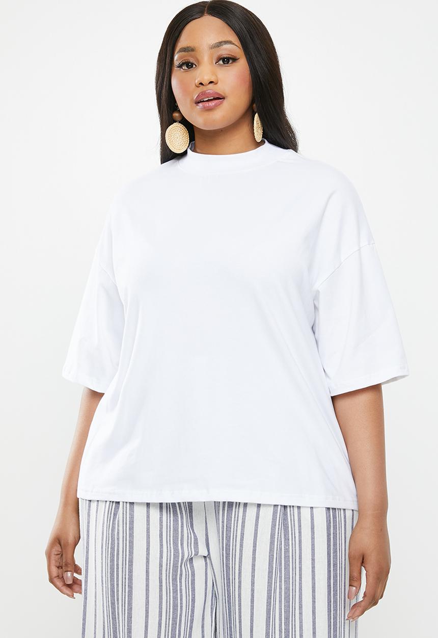 Superbalist - High neck tee (plus) - white