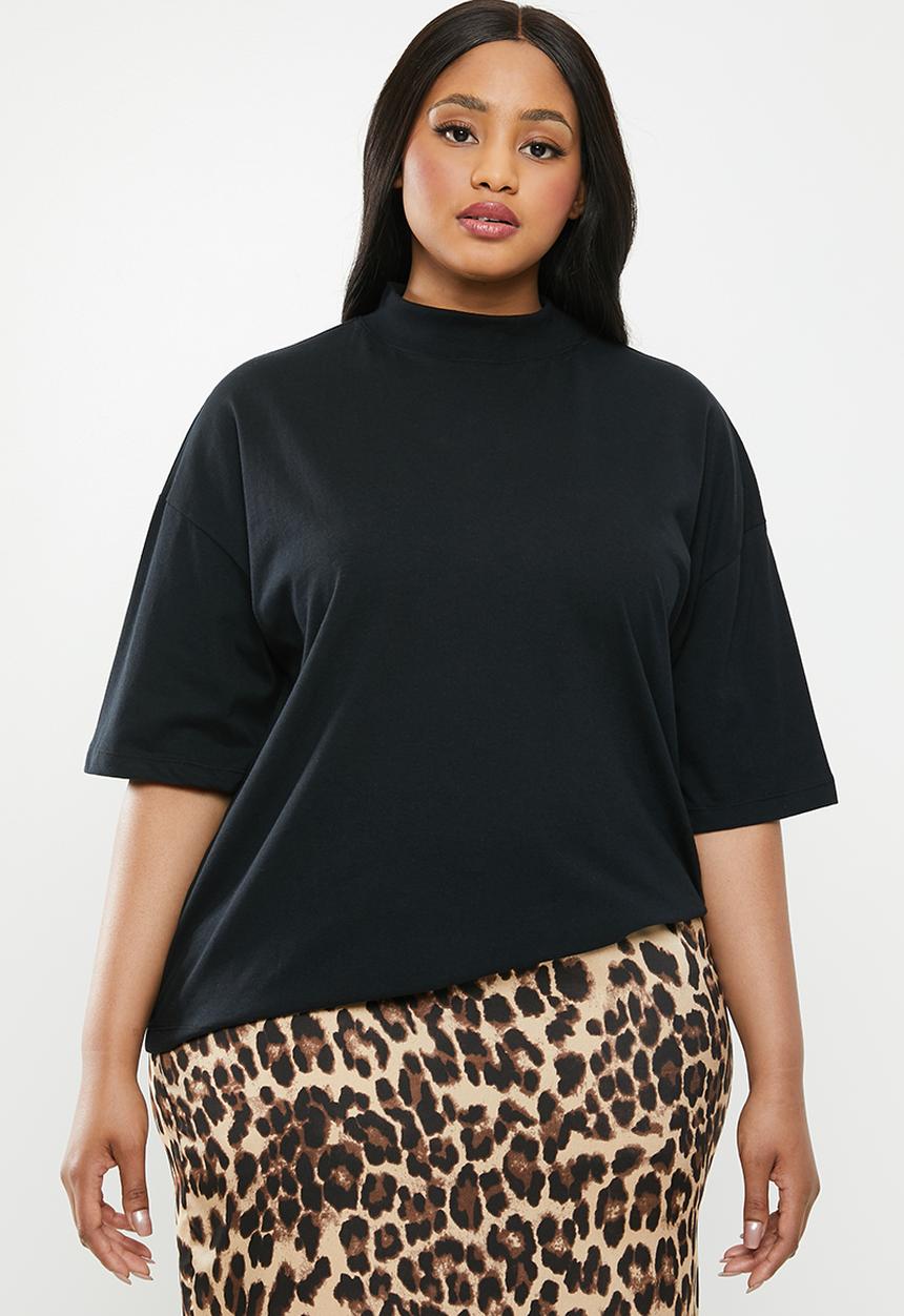 Superbalist - High neck tee (plus) - black
