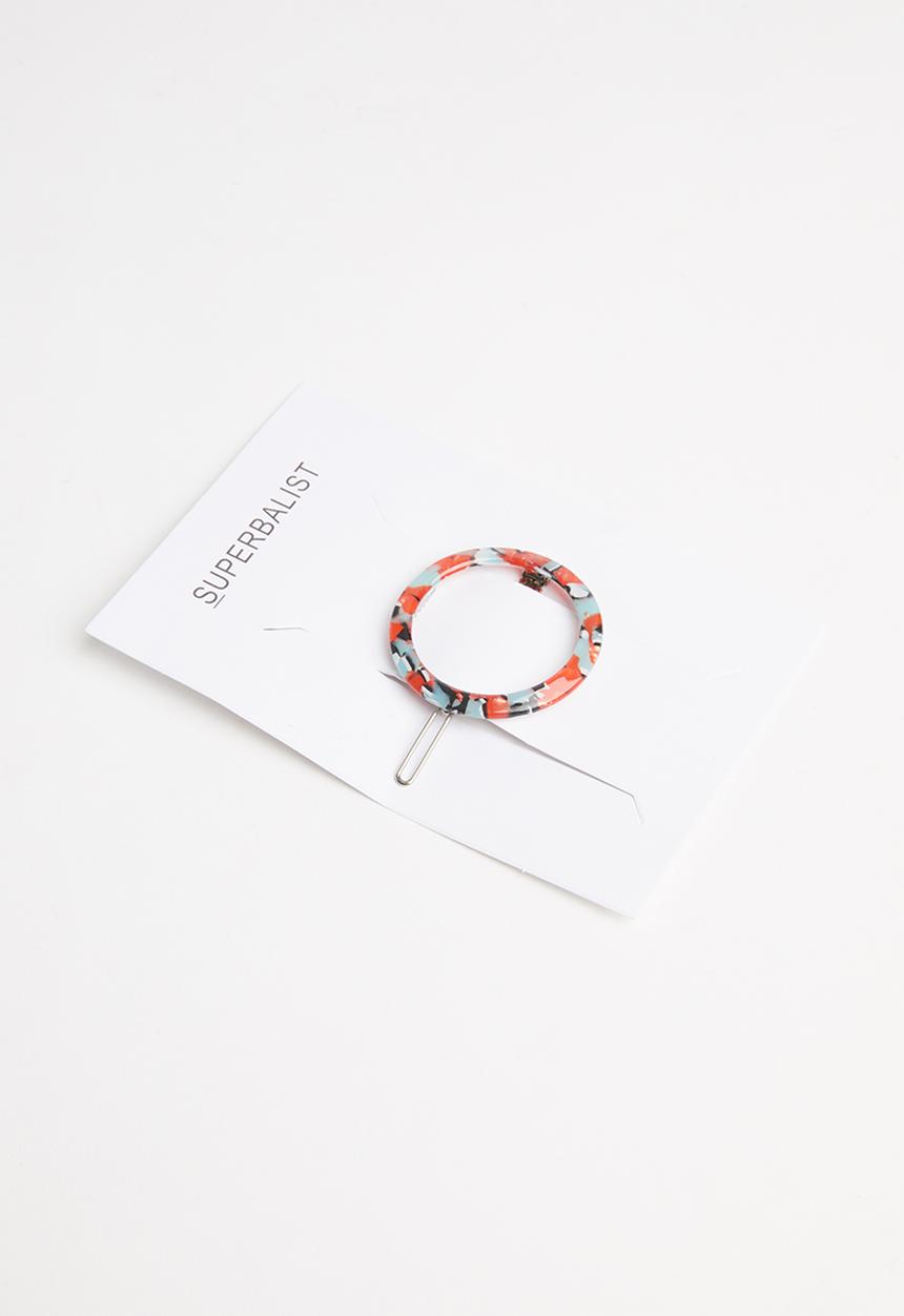 Superbalist - Round hair slide - blue & orange