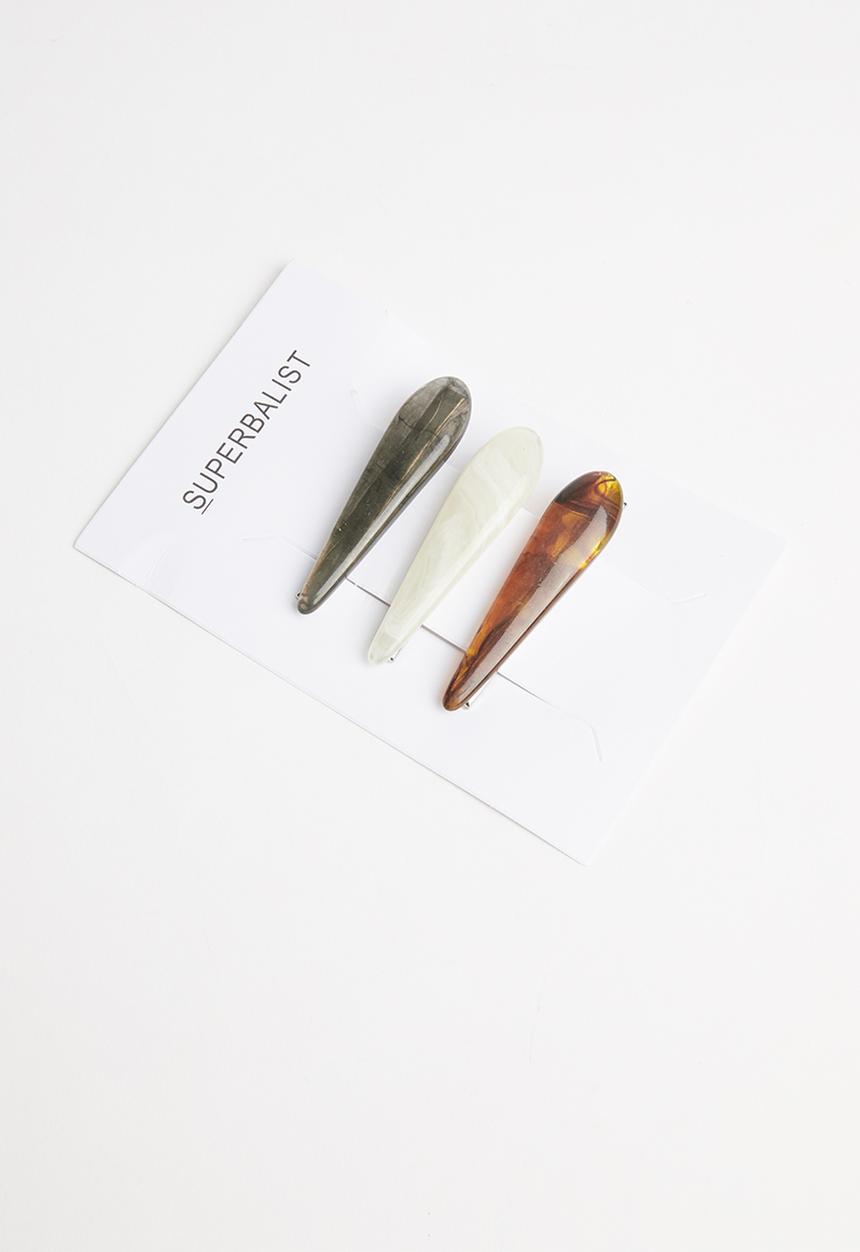 Superbalist - Resin hair clip set - multi
