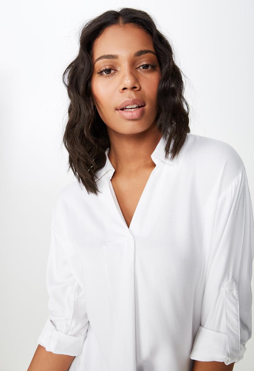 Cotton On - Lisa popover blouse - white