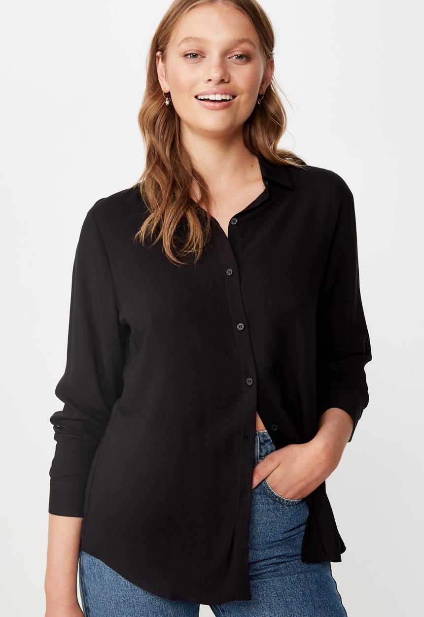 Cotton On - Rachel everyday shirt - black