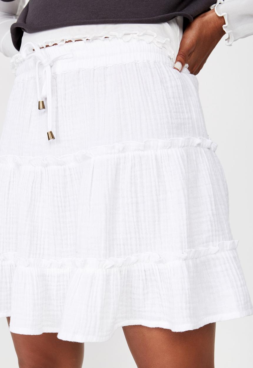 Factorie - Tiered skirt - white