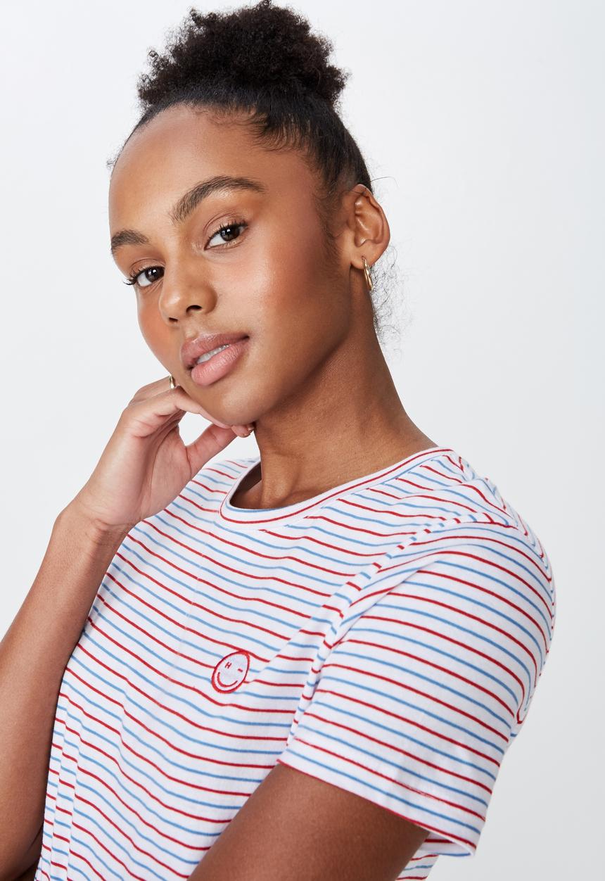 Factorie - Basic graphic T-shirt embroidery - multi