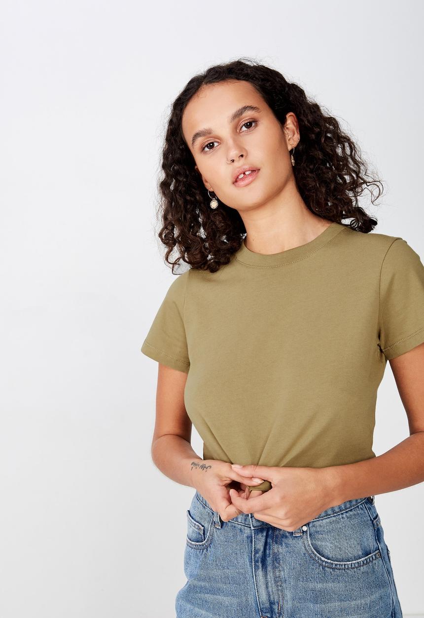 Cotton On - The one baby tee - khaki