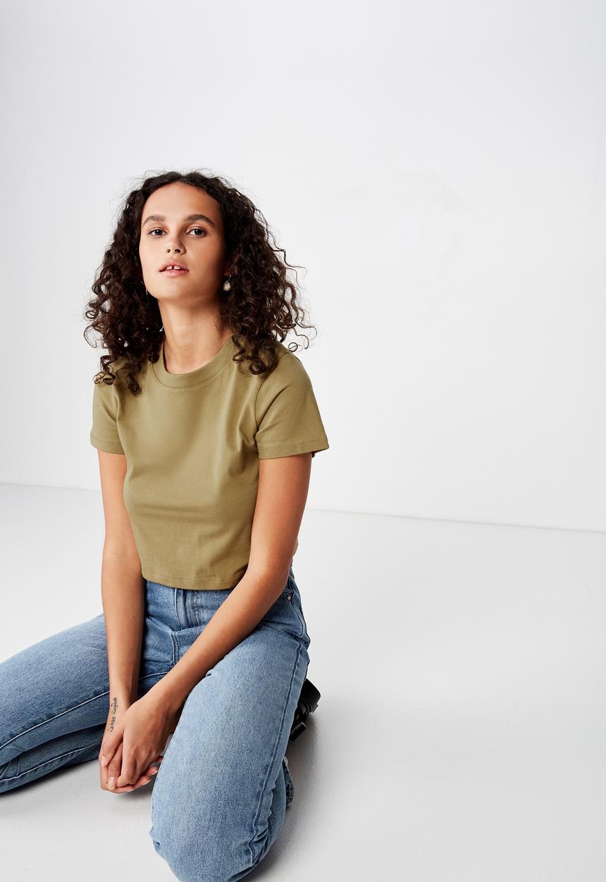 Cotton On - The one baby tee - khaki